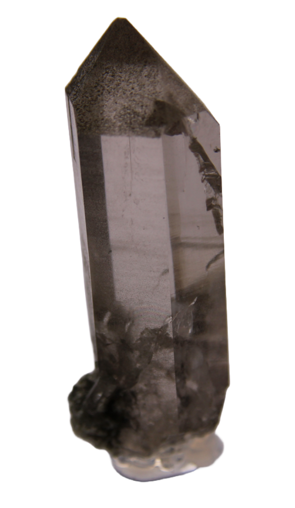 Pointe de cristal de quartz fumé suisse