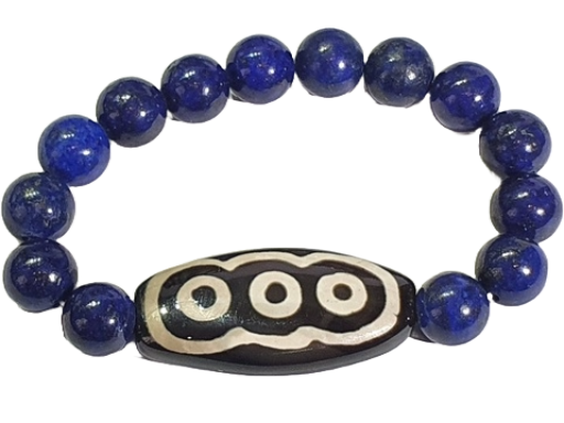 Bracelet tibétain avec perles de Lapis Lazuli