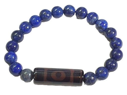 Bracelet tibétain avec perles de Lapis Lazuli