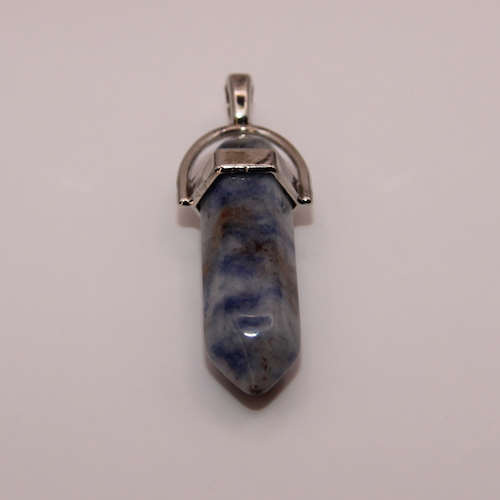 Pendentif en sodalite à double pointe