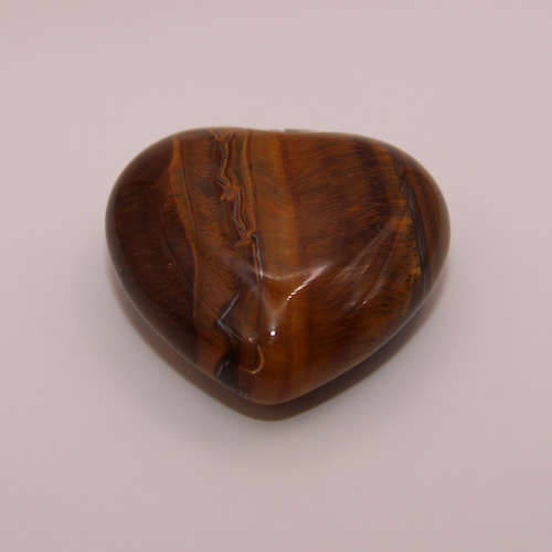 Pendentif Oeil de tigre en forme de coeur