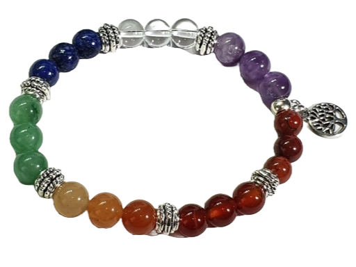 Tibetisches 7-Chakra-Armband mit Baum des Lebens